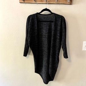 Dark heather gray long cardigan